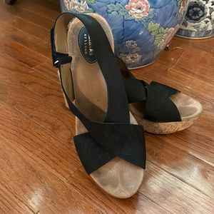 Clarks Artisan Cork Wedge Sandals